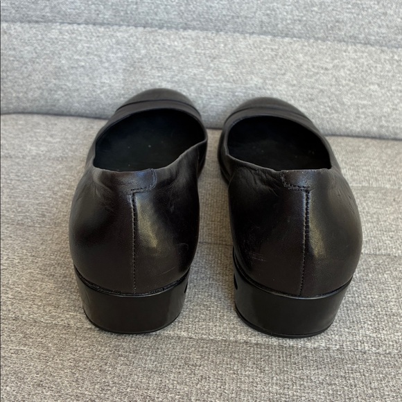 Cole Haan Nike Air (7B) Black Leather Wedge Ballerina Women's Shoes - Picture 12 of 13